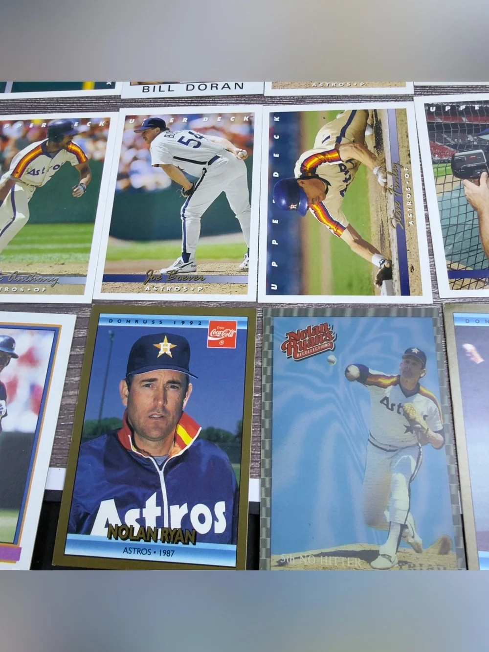 Houston Astros Card Lot of 24 Nolan Ryan Whataburger Hologram +